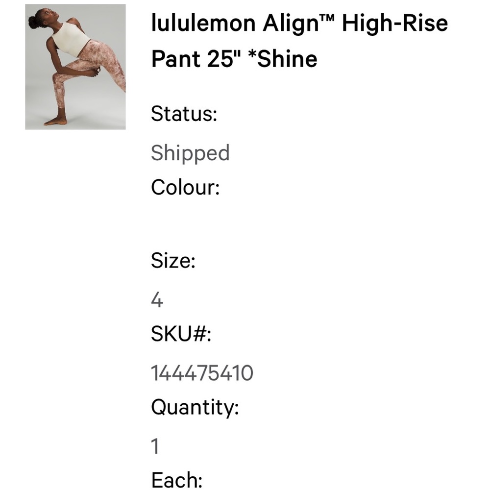 Lululemon Align Shine set